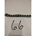 thumbnail image 2 of Emerald Green Rhinestone and Beaded Headband. Bohemian Style Headband. Elastic Band to Fit Any Size Head. Comes with Look Guide to Show You Many Styles, 2 of 4
