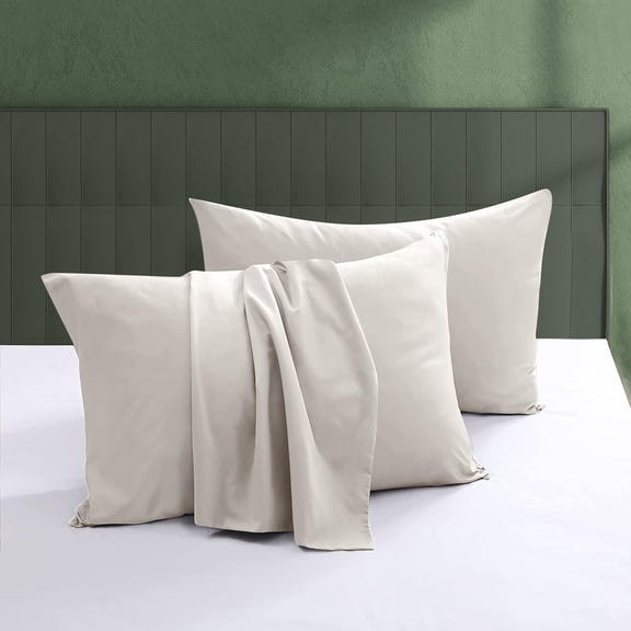 100% Egyptian Cotton Body Pillow Cover Long Pillow Case, 600 Thread Count Bed Pillow Protector with Zipper, Sateen Weave Cooling Full Body Pillowcase for Adults 20x54 Inches (1PC, Body, Light Beige)
