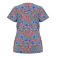 thumbnail image 2 of Green Town Scrubs for Women V-Neck Scrub Top - Print Tops, 3 Pockets, Easy Care Uniforms, 2 of 5