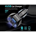 thumbnail image 2 of compatible 4 USB QC 3.0 Fast Charging Car Charger Adapter Car Accessories with LED Light_Perfect Gift, 2 of 5