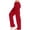 Red, variant on Women's Solid Color Casual Long Pants with Elastic Waist and Drawstring for Summer