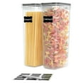thumbnail image 1 of Airtight Tall Food Storage Container Set, 2Pcs 2.8L Spaghetti Containers for Pantry Organization and Storage, 1 of 7