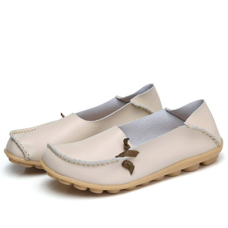 

Casual Shoes for Women Tawop Round Casual Flat Shoes Loafers Soft Bottom Casual Single Peas Shoes Loafers Round Toe Ladies Shoes Beige 42(Us:9)