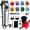 Silvery, variant on Teetheory Hair Clippers for Men&Women Professional, Low Noise Cordless Hair Cutting Kit with 10 Color Combs, LED Display, Men Gifts - Black