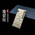 thumbnail image 6 of Sky Dome Lift Arm Side Sliding Flip Double Oil Tank Brass Engraving Retro Kerosene Lighter for Women and Creative Men,岩石纹二版, 6 of 13