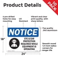 thumbnail image 2 of OSHA PPE Multiple OSHA Notice Aluminum Sign 24 Inch x 18 Inch - 10 Pack, 2 of 8