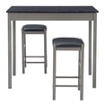 thumbnail image 4 of Linon Tifton 3 Piece Faux Marble Upholstered Dining Tavern Set in Gray Wood, 4 of 13