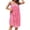 A-Hot Pink140, variant on XIAONU Women's Silky Satin Nightgown Spaghetti Strap Lace Trim V-Neck Sleep Dress Loungewear