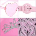 thumbnail image 5 of 4 piezas sombrero de vaquera rosa shaofei incluye sombrero bufanda gafas cinturón, 5 of 5