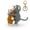 Hug monkey gold buckle, variant on Crochet Punch Monkey Keychain Key Pendant Crochet Doll