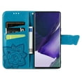 thumbnail image 2 of Compatible with Galaxy A14 5G Wallet Case, [Kickstand Feature][Wrist Strap][Card Slots][3D Bling Rhinestone Emboss Butterfly] Leather Magnetic Flip Case for Samsung Galaxy A14 5G, Blue, 2 of 9