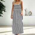 thumbnail image 2 of DHFJKG Summer Dresses For Women 2026 Sleeveless Open Back Casual Boho Maxi Dress Scoop Neck Striped A Line Dress Soft Dresses, 2 of 7