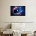 thumbnail image 2 of Elephant Stock Black Hole In Outer Space Wall Art - Horizontal Canvas Wall Art - Living Room Wall Decor - Astronomy & Space Canvas - Black And Blue Decor - 30" x 20", 2 of 8