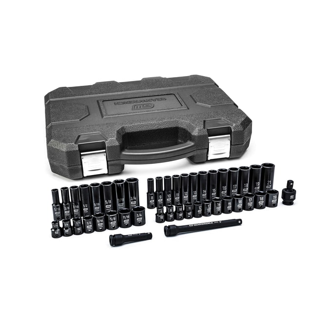 Juego de enchufes GEARWRENCH, 44 piezas, 3/8, 6 puntos, estándar y profundo