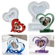 thumbnail image 2 of Silicone Mold For Heart Photo Frame Resin Craft With Rectangular Base Desktop Display, 2 of 7