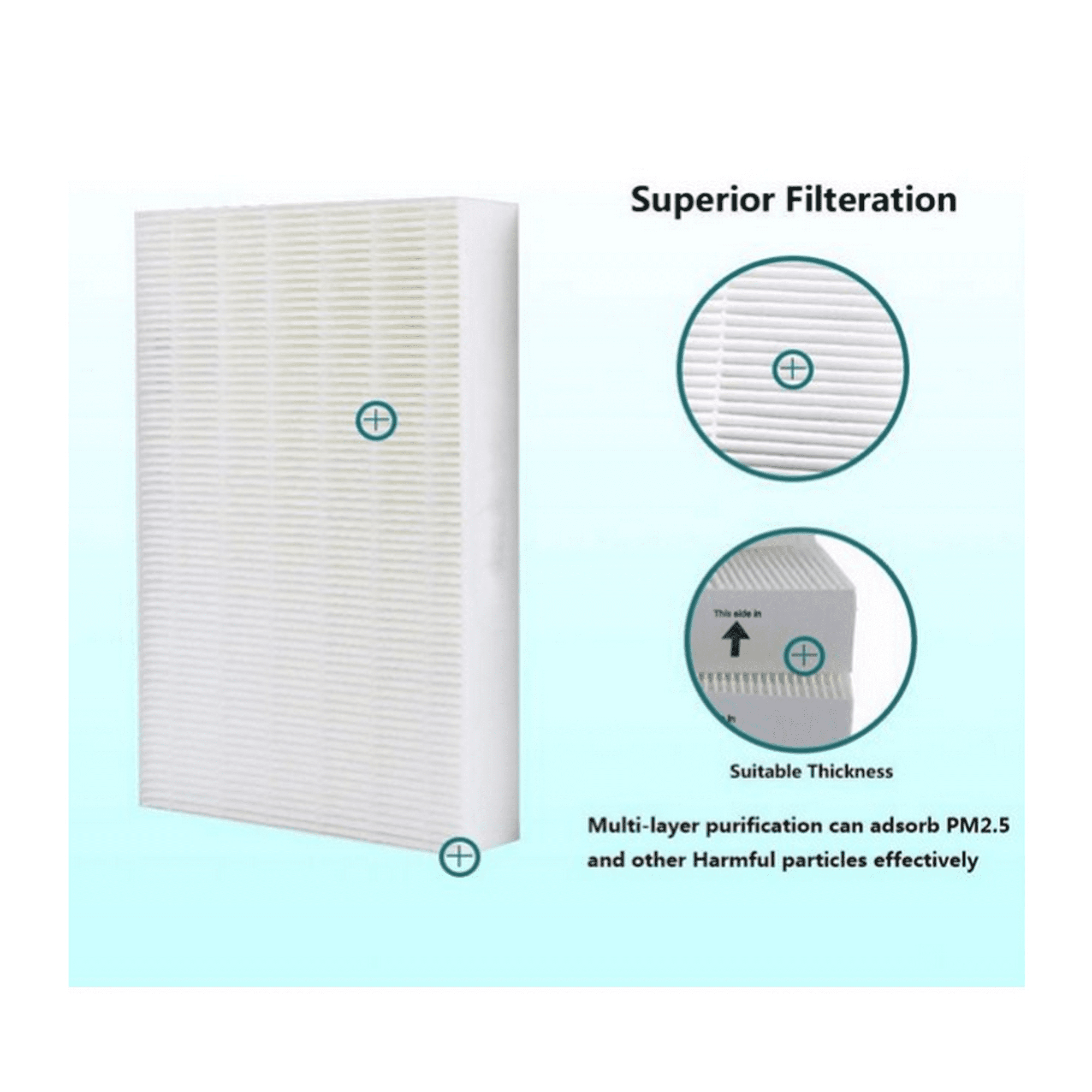 PETOX HPA300 HEPA Air Purifier Filter R Replacement For Honeywell Air Purifier HPA 100/200/300 And 5000 Series, 6 Pack True HEPA Filter Compatible With Honeywell R Filter (HRF-R3 & HRF-R2