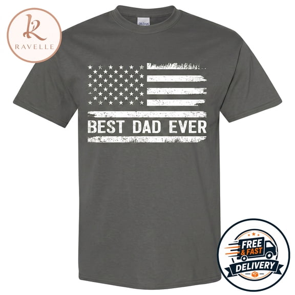 U.S.A Flag Best Dad Ever T-Shirt, Fathers Day Shirt, Gifts for Dad Daddy Papa Grandpa