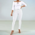 thumbnail image 1 of WILLBEST Pantalones Mujer Pantalones Vaqueros Ajustados de Cintura Alta para Mujer, Pantalones de Mezclilla Elásticos, Corte Entallado, Ropa Informal Cómoda y 2025E. 876 Grande, 1 of 6