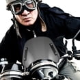 thumbnail image 4 of RUNROTOO Parabrisas Para Motocicleta Universal Color Negro Vintage ABS Resistente, 4 of 7