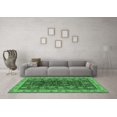 thumbnail image 3 of Ahgly Company Indoor Square Abstract Emerald Green Modern Area Rugs, 4' Square, 3 of 4