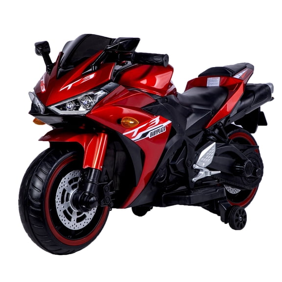 Kids Motorcycle For  3-8, 12V Battery Powered Bike Electric Motorbike, Ride on Toys Training Wheels/manual throttle/ drive by hand /Lighting wheels
