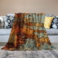 thumbnail image 2 of Orinice Rusted Metal Grunge Warm Lightweight Blanket Soft Fleece Blankets All Seasons Sofa Decor Cow Gifts - Multiple Sizes Available 50x60in, 2 of 6