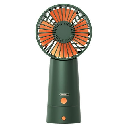

Small Fan 4 Fan Blades 3 Adjustable Gears Silent and Rotation 90°Rechargeable Desktop Fan(Dark Green)