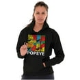 thumbnail image 4 of Popeye the Sailor Man Spinach Squares Hoodie Sweatshirt Women Men Brisco Brands S, 4 of 6