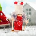,23 Cm Christmas Wooden Ski Doll Doll Children's Doll Toy Mini Doll