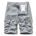 thumbnail image 2 of Pantalon Grand Homme Été Mode Extérieur Décontracté Couleur Unie Bouton Multi-Poches Short de Sport Gris m, 2 of 3