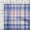 thumbnail image 2 of oneOone Georgette Viscose Bluish Violet Fabric Plaid Dress Material Fabric Print Fabric By The Yard 42 Inch Wide, 2 of 4
