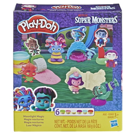 Super Monsters Moonlight Magic Play-Doh Tool Set, 6 cans of