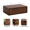thumbnail image 5 of Kate and Laurel McCutcheon Floating Wood Storage Shelf, 18 x 12 x 6, Walnut Brown, Decorative Transitional Floating Bedroom Nightstand with a Concealed Cubby Compartment, 5 of 9