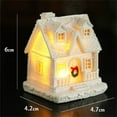 thumbnail image 4 of 2025 Christmas Mini Snow House LED Lighted Village Cottage with Tiny Figurines - Resin Winter Scene Desktop Decoration for Xmas Tree Tabletop Holiday Decor White Glowing Collectible Buildings, 4 of 5