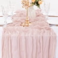 thumbnail image 1 of DEELLEEO Wedding Table Runner Semi-Sheer Vintage Cheesecloth Gauze Table Decoration Setting Dining Party Christmas Banquets Arches Decor, 1 of 7