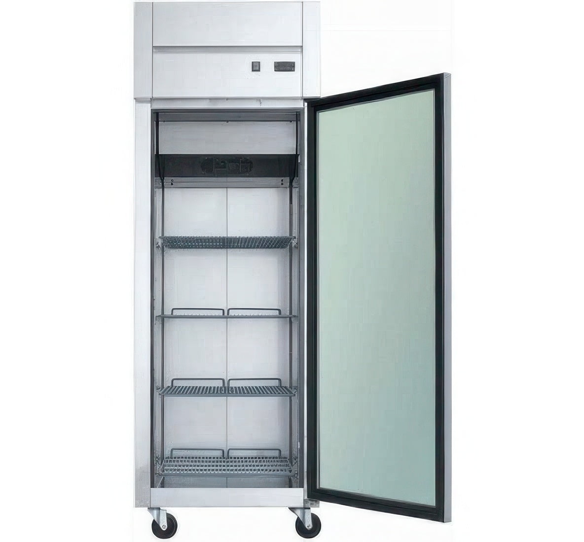 Dukers 28 cu ft, 1 Glass Door Top Freezer Refrigerator
