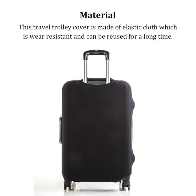 Housse de Protection pour Valise de Voyage Haute Élasticité Couleur Unie Anti-Rayures Mode S 18-20 Pouces