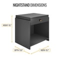 thumbnail image 5 of RestRite AMZSYD16130BLKNSTD Sadie Low Profile Bedroom Nightstand, 5 of 5