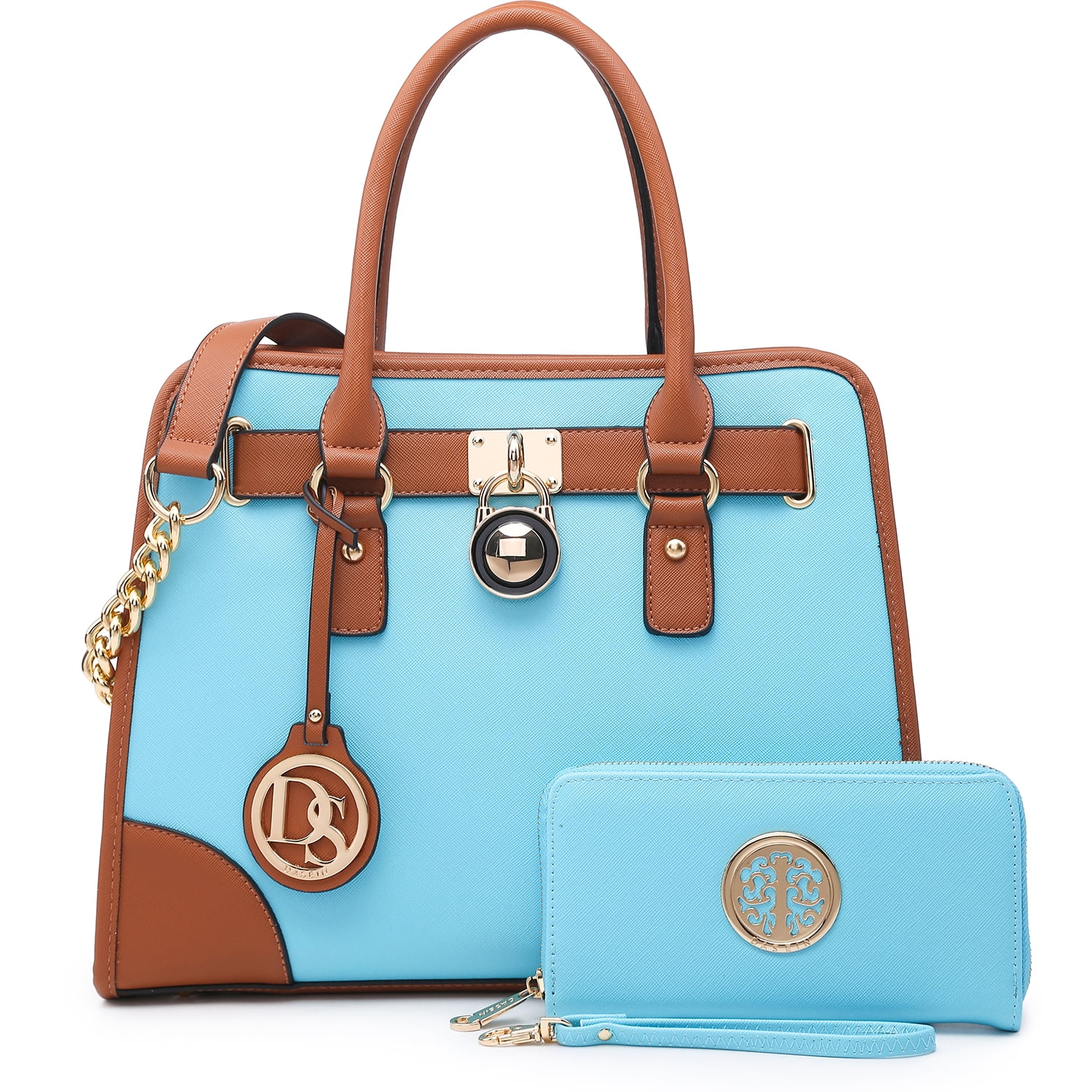 Women Handbags Top Handle Satchel for Ladies Vegan Leather Purse Wallet 3Pcs Set Shoulder Bag