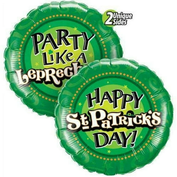 PMU St. Patrick's Day "Happy St. Patrick's Day!" 18in Mylar-Foil Balloon (1/pkg) Pkg/1