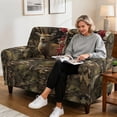thumbnail image 6 of Xixirimido Recliner Chair Cover, 6-Pieces Stretch Recliner Covers for 2 Seat Stretch Reclining Chair Slipcover Furniture Protector for Pets Kids, Hunting Deer Forest Camo, 6 of 8