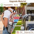 thumbnail image 6 of ZIATUBLES 17 Inch Clear Backpack, Heavy Duty Fabric & PVC Transparent Bag with Boho Butterfly Floral Print, Large Capacity See Through Bookbag Easy to Clean for School & Travel, 6 of 7