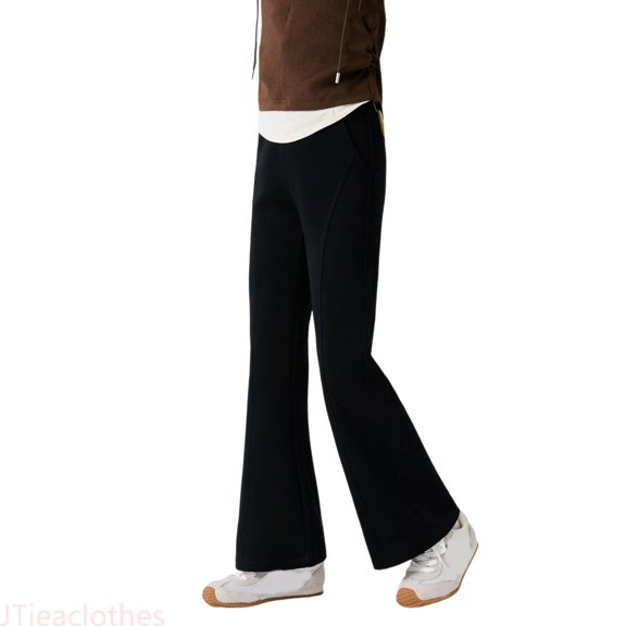 JTieacloth Girls Flowy Loose Pants Girls Flared Pants Joggers Casual Bootcut Trousers For Kids Fall Everyday Wear Soft Stretchy Comfortable Outfit,Sizes 5-6 Years
