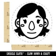 thumbnail image 2 of Human Female Character Face Rubber Stamp for Scrapbooking Crafting Stamping - Small 3/4 Inch, 2 of 7