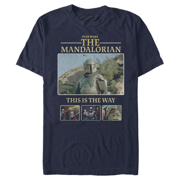 Men's Star Wars: The Mandalorian Rescue Team Graphic Tee Navy Blue Medium