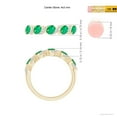 thumbnail image 6 of ANGARA Natural Five Stone Oval Emerald Swirl Ring with Diamonds in 14K Yellow Gold for Women (Size-4x3mm) | May Birthstone, Birthday, Anniversary, Jewelry Gift for Women | Natural Emerald Ring, 6 of 10