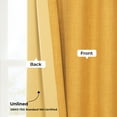 thumbnail image 3 of HPD Half Price Drapes Dandelion Gold Grommet Faux Linen Room Darkening Curtains for Bedroom & Living Room Curtains (1 Panel), Window Curtains 108 inches long, Grommet Curtains & drapes, 50W X 108L, 3 of 8