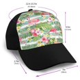 thumbnail image 2 of Naloa Tropical Flamingo Adult adjustable Print Baseball Hat, Patchwork curved brim baseball capfor Men and Women, One Size, 2 of 5