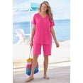 thumbnail image 5 of Woman Within Plus Size Short-Sleeve V-Neck Shirred Tee, 5 of 6