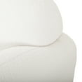 thumbnail image 5 of Noble House Chitwood Indoor Boucle Fabric Loveseat, White and Matte Black, 5 of 7